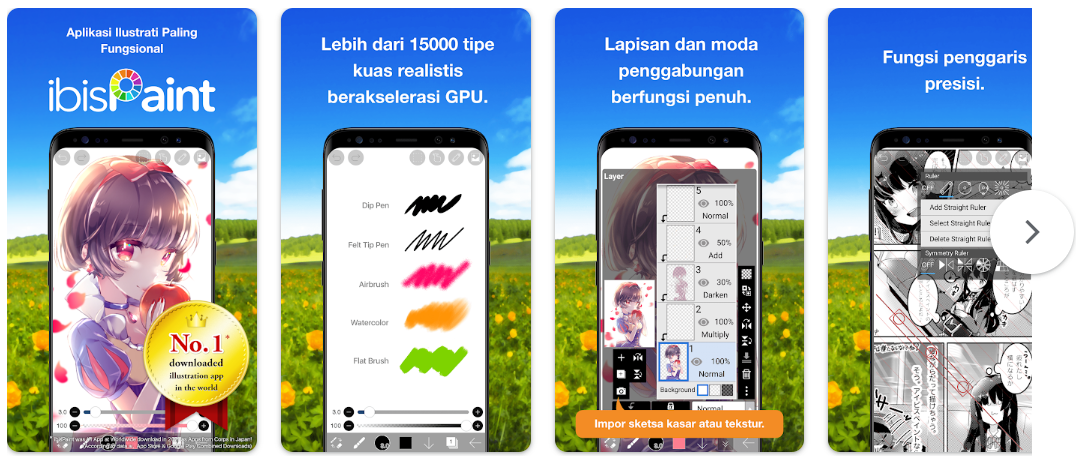 Aplikasi Menggambar di Android - ibis Paint X